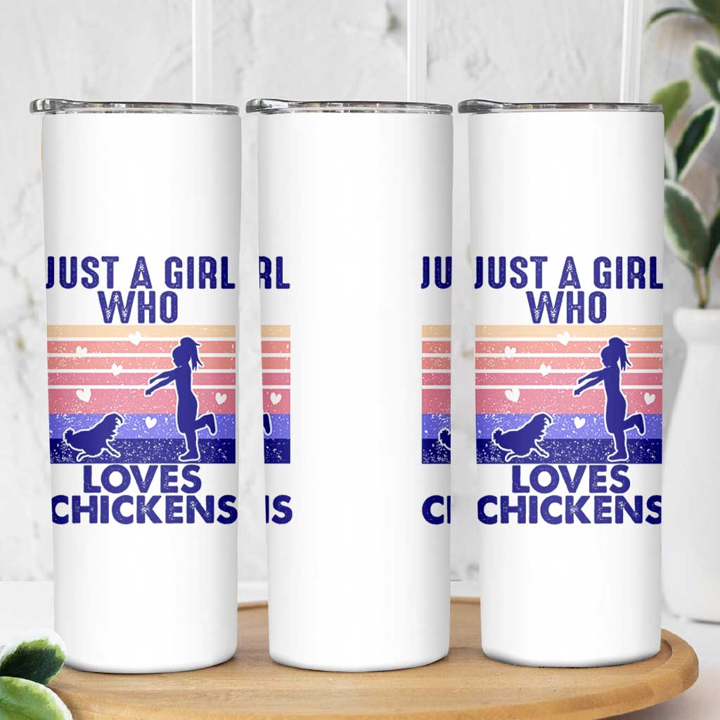 Chicken Gifts Skinny Tumbler Just A Girl Who Loves Chickens Women Girls
