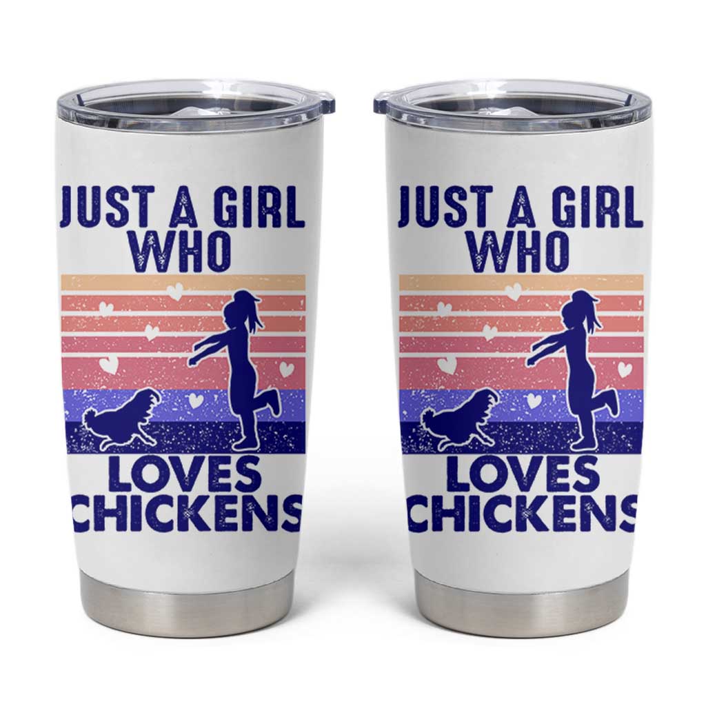 Chicken Gifts Tumbler Cup Just A Girl Who Loves Chickens Women Girls