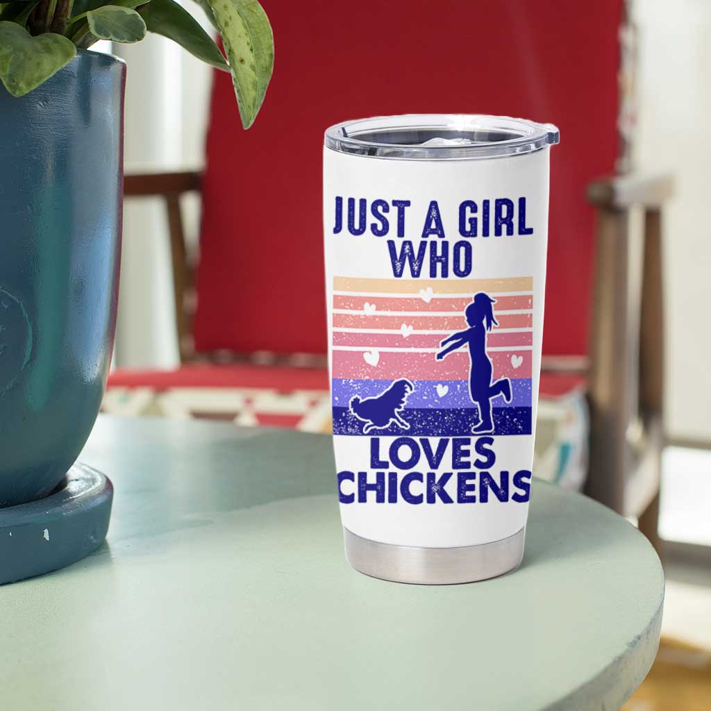Chicken Gifts Tumbler Cup Just A Girl Who Loves Chickens Women Girls