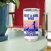 Chicken Gifts Tumbler Cup Just A Girl Who Loves Chickens Women Girls