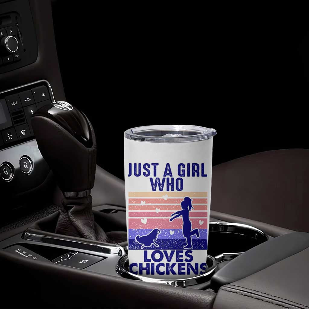Chicken Gifts Tumbler Cup Just A Girl Who Loves Chickens Women Girls
