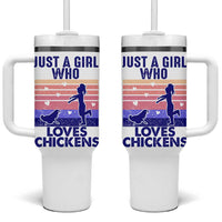 Chicken Gifts Tumbler With Handle Just A Girl Who Loves Chickens Women Girls