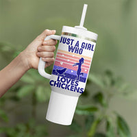 Chicken Gifts Tumbler With Handle Just A Girl Who Loves Chickens Women Girls