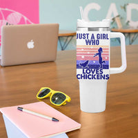 Chicken Gifts Tumbler With Handle Just A Girl Who Loves Chickens Women Girls