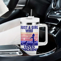 Chicken Gifts Tumbler With Handle Just A Girl Who Loves Chickens Women Girls