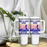 Chicken Gifts Tumbler With Handle Just A Girl Who Loves Chickens Women Girls