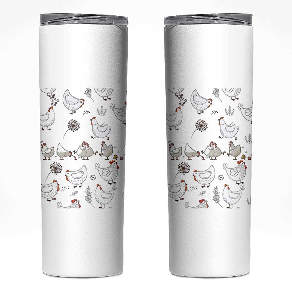 Chickens Lover Skinny Tumbler Farmhouse Chickens Lady Mom Gift