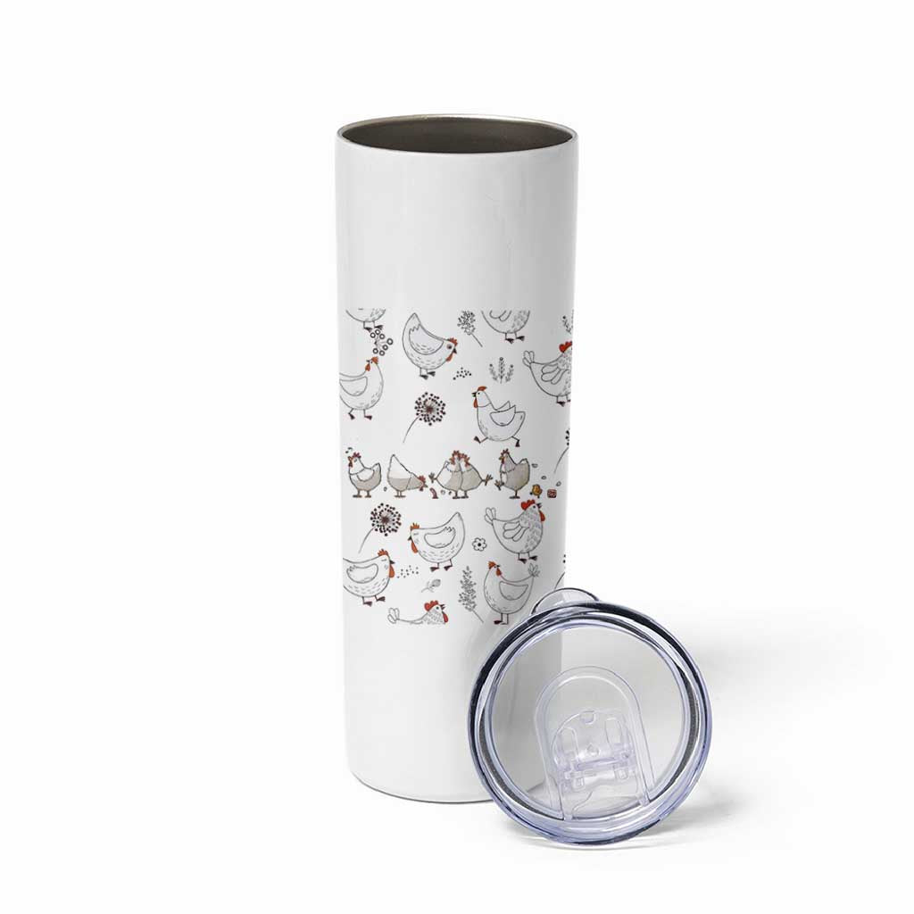 Chickens Lover Skinny Tumbler Farmhouse Chickens Lady Mom Gift
