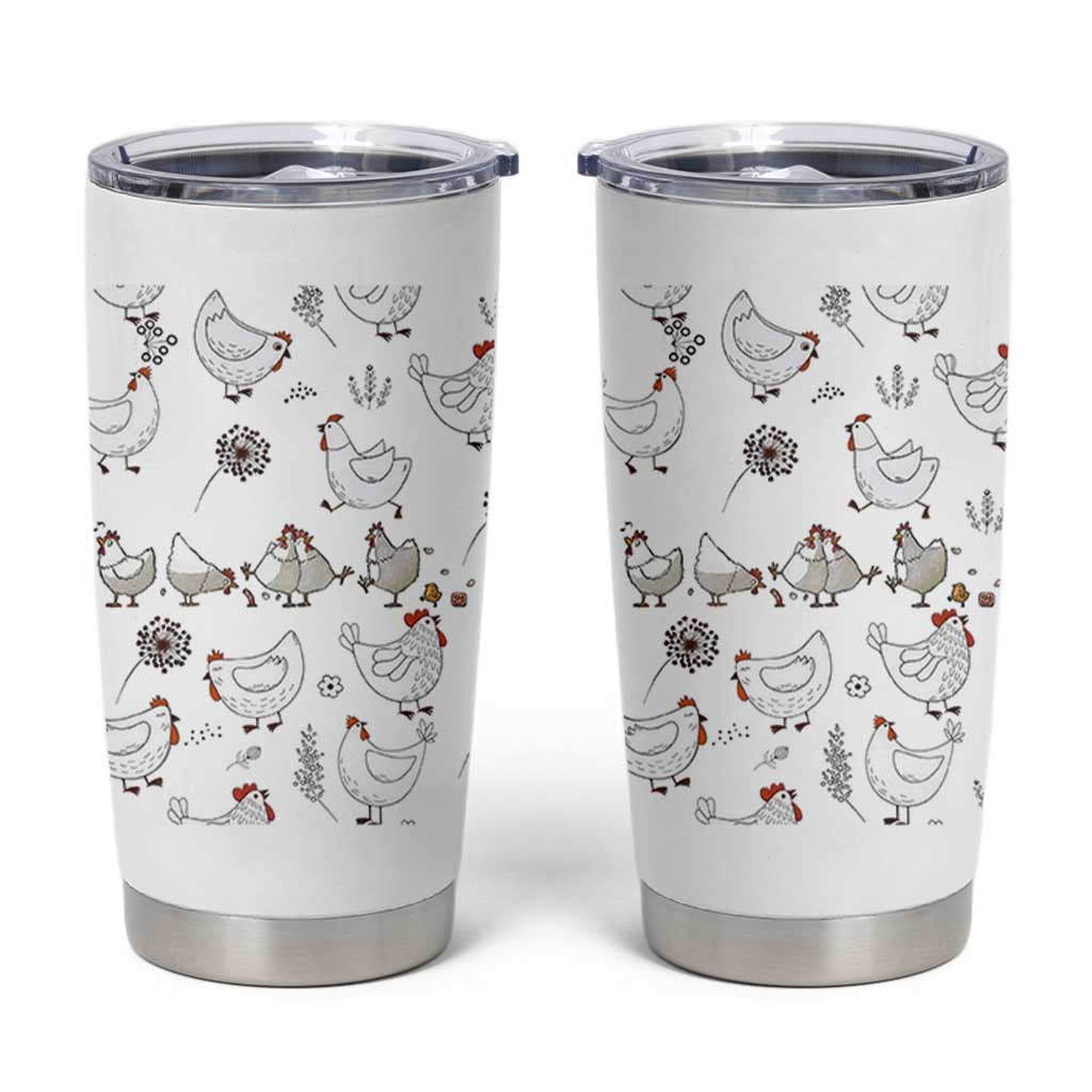 Chickens Lover Tumbler Cup Farmhouse Chickens Lady Mom Gift