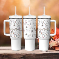 Chickens Lover Tumbler With Handle Farmhouse Chickens Lady Mom Gift