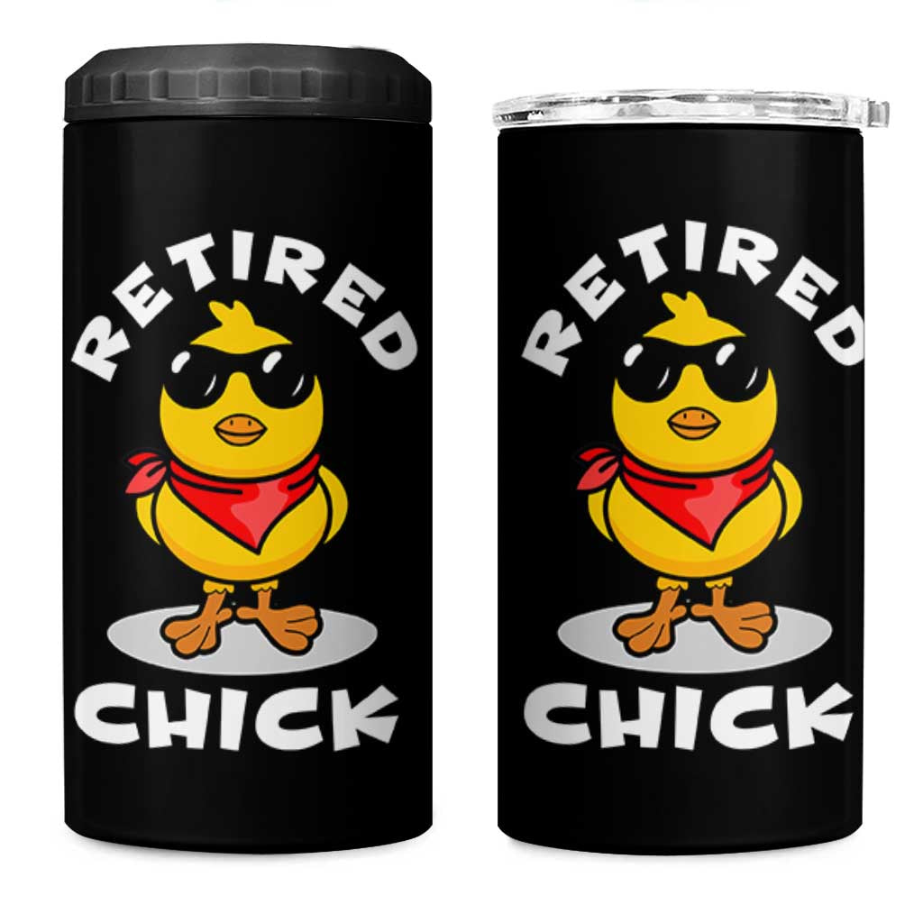 Funny Retirement Gifts 4 in 1 Can Cooler Tumbler Retired Chick Teacher Coworker Farewell 2026