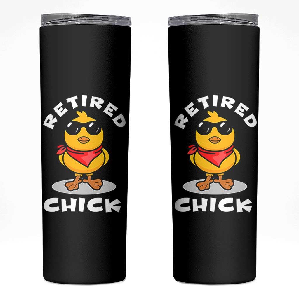 Funny Retirement Gifts Skinny Tumbler Retired Chick Teacher Coworker Farewell 2026
