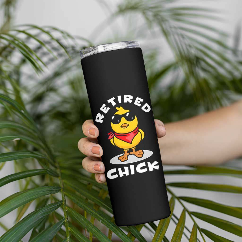 Funny Retirement Gifts Skinny Tumbler Retired Chick Teacher Coworker Farewell 2026