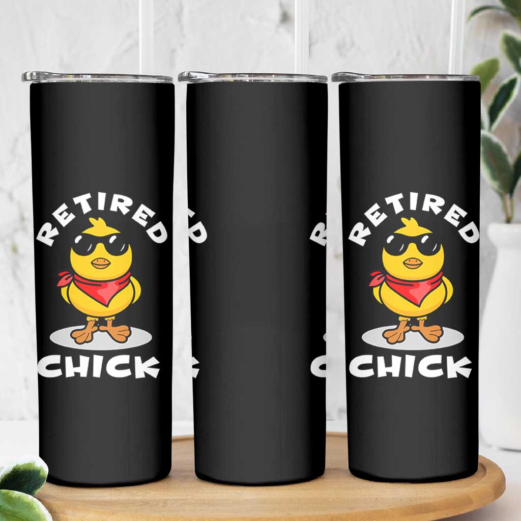 Funny Retirement Gifts Skinny Tumbler Retired Chick Teacher Coworker Farewell 2026