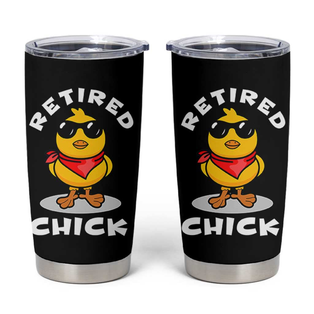 Funny Retirement Gifts Tumbler Cup Retired Chick Teacher Coworker Farewell 2026