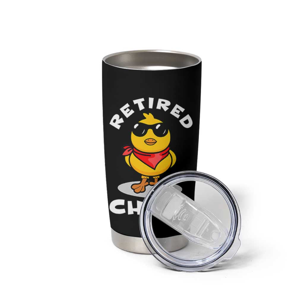 Funny Retirement Gifts Tumbler Cup Retired Chick Teacher Coworker Farewell 2026
