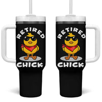 Funny Retirement Gifts Tumbler With Handle Retired Chick Teacher Coworker Farewell 2026