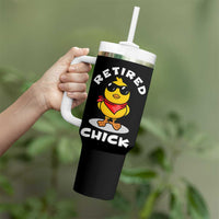 Funny Retirement Gifts Tumbler With Handle Retired Chick Teacher Coworker Farewell 2026