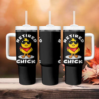 Funny Retirement Gifts Tumbler With Handle Retired Chick Teacher Coworker Farewell 2026