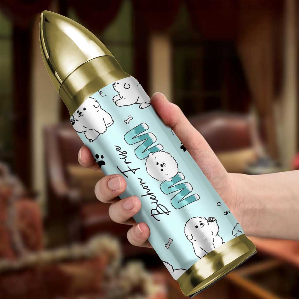 Bichon Frise Dog Mom Bullet Tumbler Mothers Day Gift For Dog Lovers Owners Women