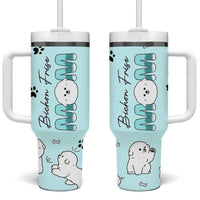 Bichon Frise Dog Mom Tumbler With Handle Mothers Day Gift For Dog Lovers Owners Women