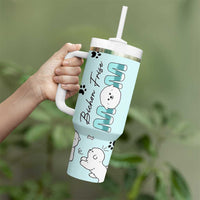 Bichon Frise Dog Mom Tumbler With Handle Mothers Day Gift For Dog Lovers Owners Women