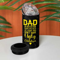 Fathers Day Dad 4 in 1 Can Cooler Tumbler from Daughter Son Wife for Papa Stepdad Galaxy