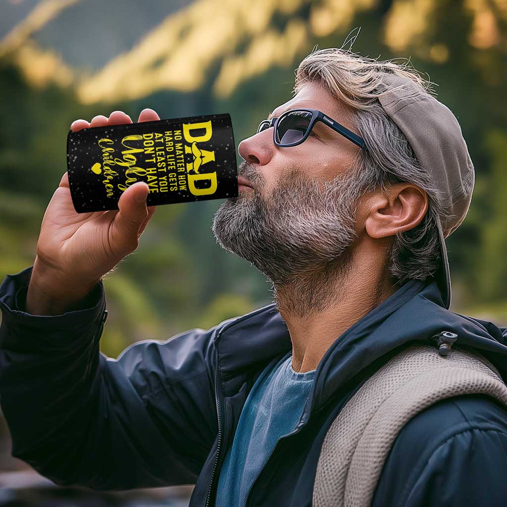 Fathers Day Dad 4 in 1 Can Cooler Tumbler from Daughter Son Wife for Papa Stepdad Galaxy