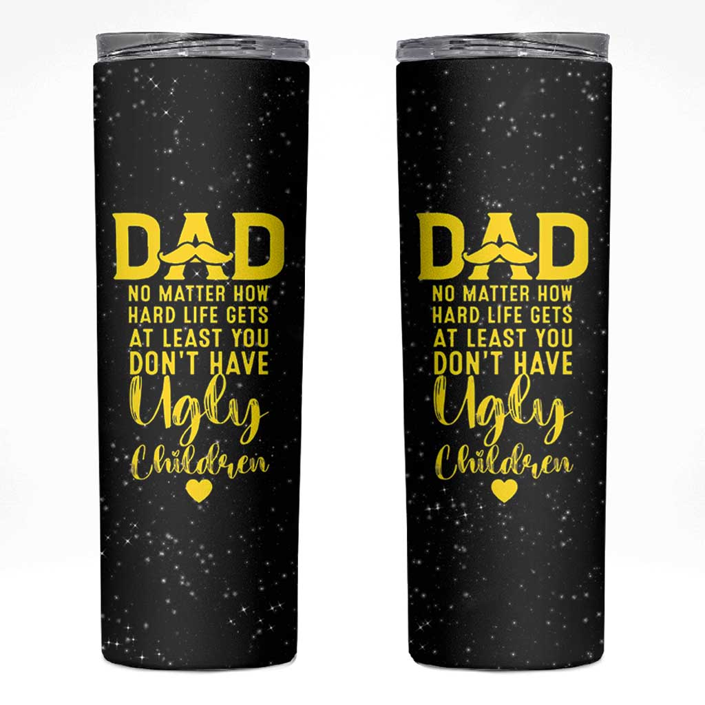 Fathers Day Dad Skinny Tumbler from Daughter Son Wife for Papa Stepdad Galaxy