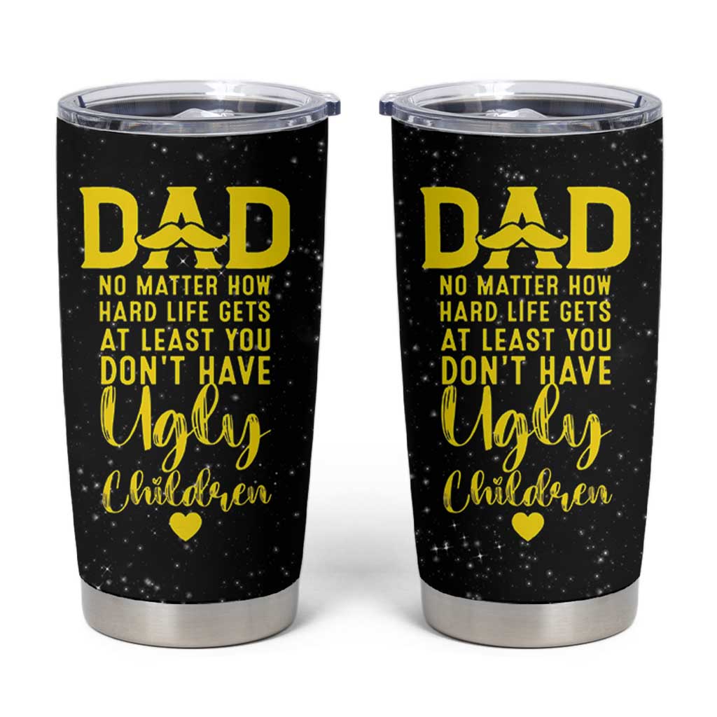 Fathers Day Dad Tumbler Cup from Daughter Son Wife for Papa Stepdad Galaxy