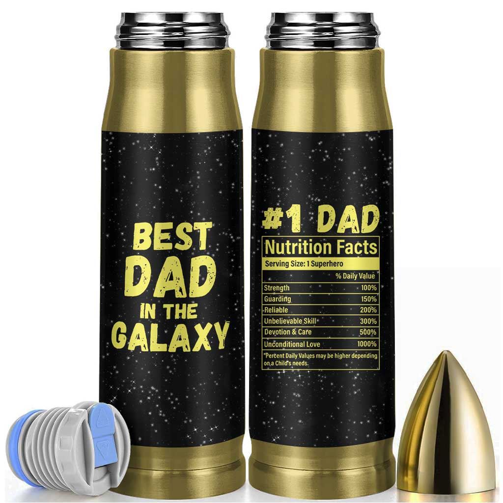 Funny Father's Day Gift For Dad Bullet Tumbler Best Dad In The Galaxy