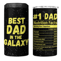 Funny Father's Day Gift For Dad 4 in 1 Can Cooler Tumbler Best Dad In The Galaxy