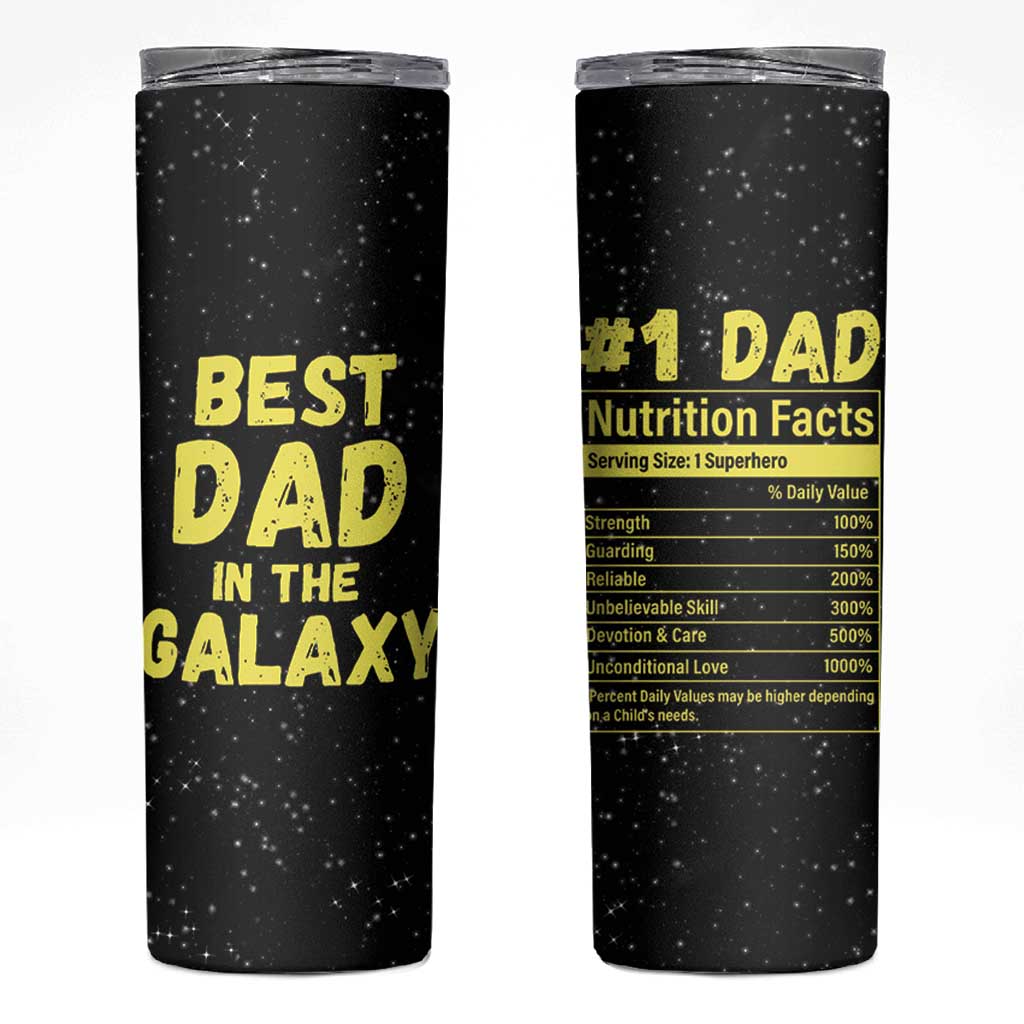 Funny Father's Day Gift For Dad Skinny Tumbler Best Dad In The Galaxy