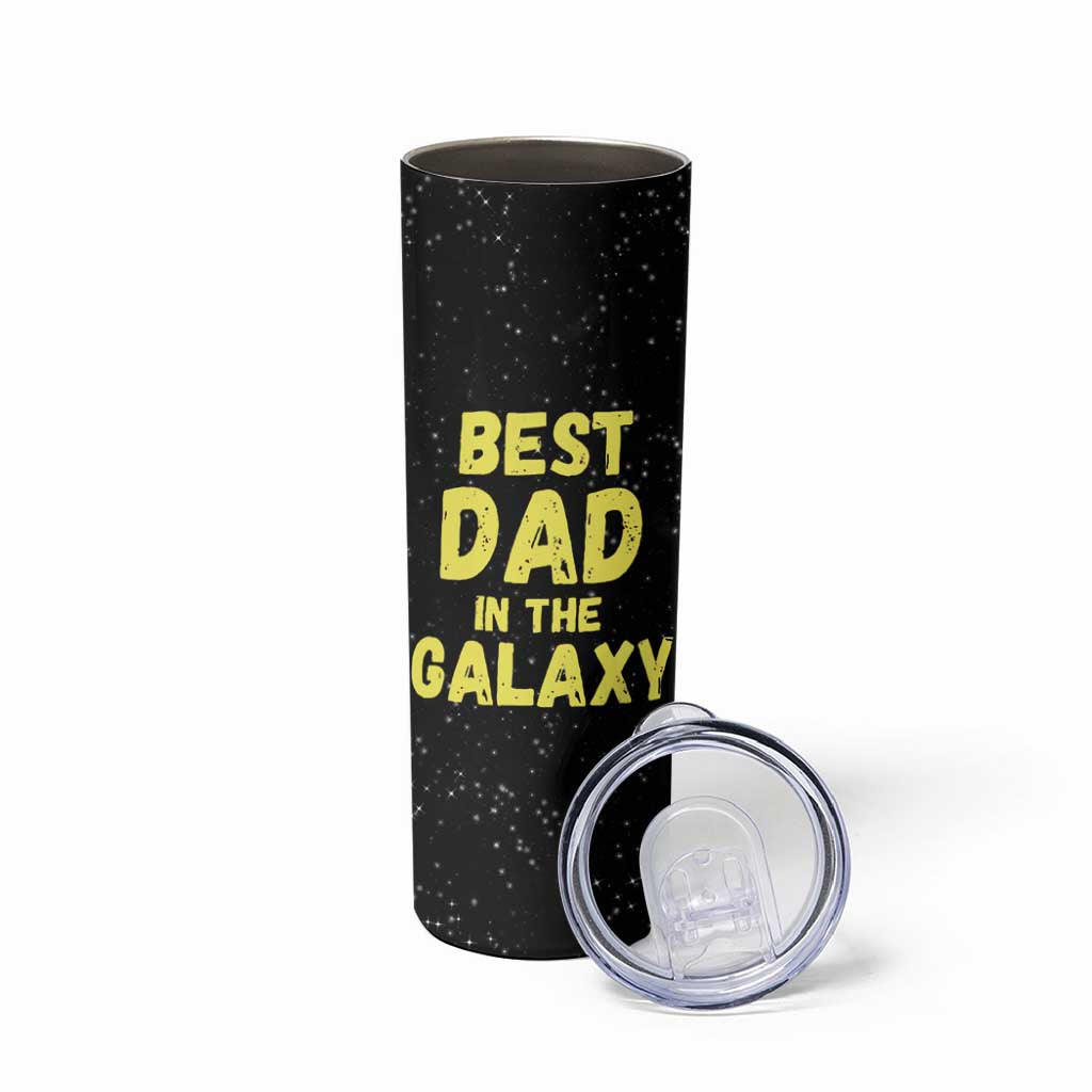 Funny Father's Day Gift For Dad Skinny Tumbler Best Dad In The Galaxy