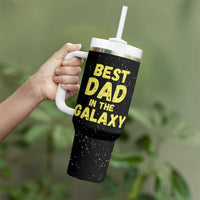 Funny Father's Day Gift For Dad Tumbler With Handle Best Dad In The Galaxy