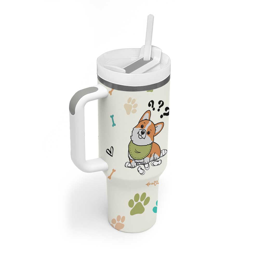 Dog Mom Gifts Tumbler With Handle Best Fcking Dog Mom Ever Corgi Gag Gifts For New Puppy Fur Baby Owners