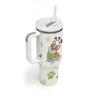 Dog Mom Gifts Tumbler With Handle Best Fcking Dog Mom Ever Corgi Gag Gifts For New Puppy Fur Baby Owners