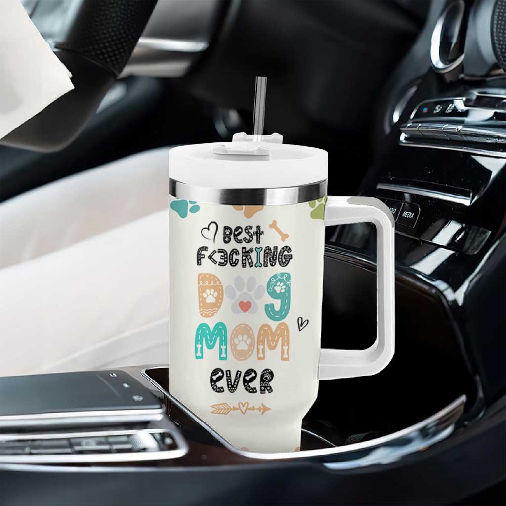 Dog Mom Gifts Tumbler With Handle Best Fcking Dog Mom Ever Corgi Gag Gifts For New Puppy Fur Baby Owners