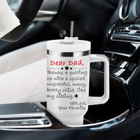 Funny Dad Gifts from Daughter Son Tumbler With Handle Gift From Favorite Child