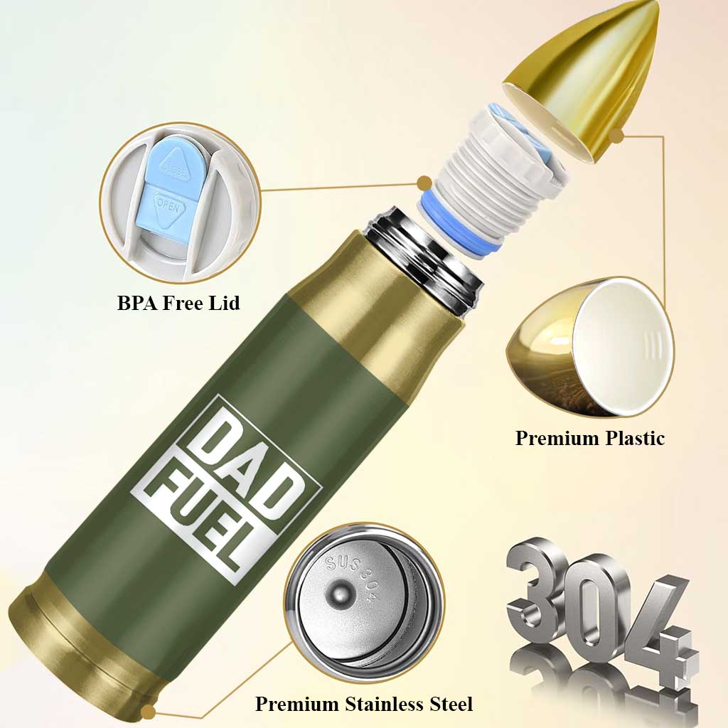 Dad Fuel Bullet Tumbler Fathers Day Gift For Dad From Daughter Son