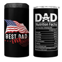 Dad 4 in 1 Can Cooler Tumbler Best Dad Ever Gifts For Fathers Day American Flag