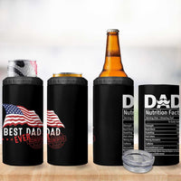 Dad 4 in 1 Can Cooler Tumbler Best Dad Ever Gifts For Fathers Day American Flag