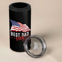 Dad 4 in 1 Can Cooler Tumbler Best Dad Ever Gifts For Fathers Day American Flag