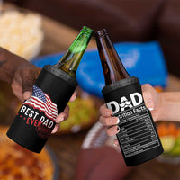 Dad 4 in 1 Can Cooler Tumbler Best Dad Ever Gifts For Fathers Day American Flag