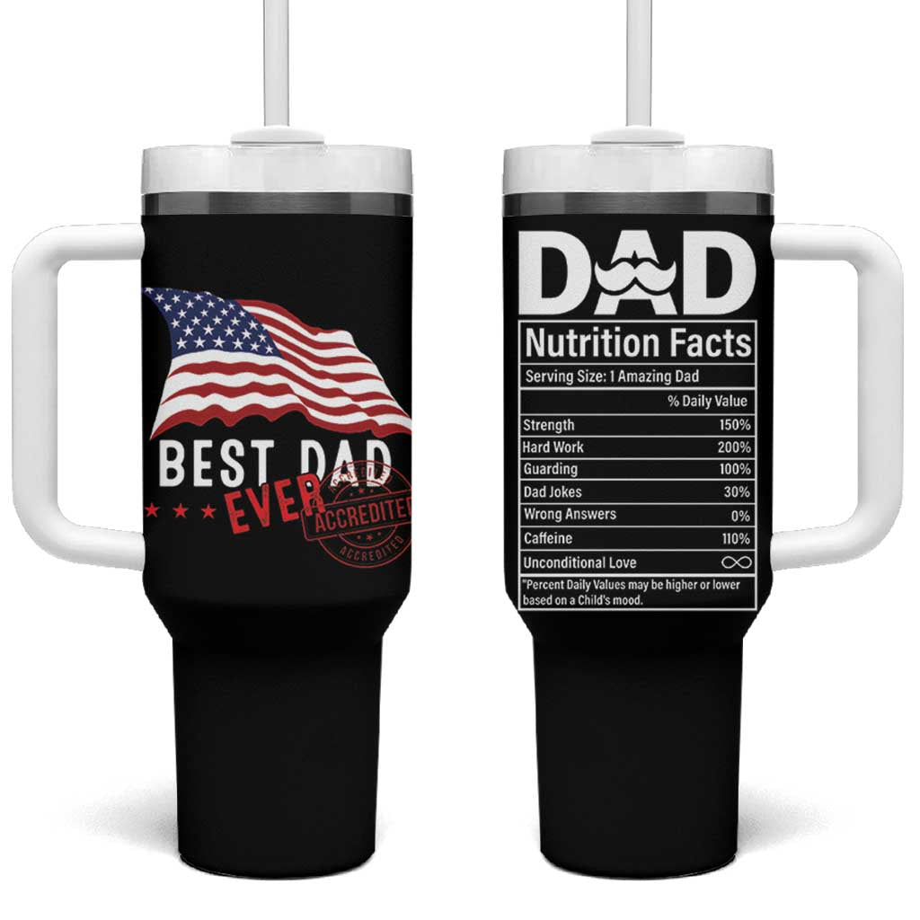 Dad Tumbler With Handle Best Dad Ever Gifts For Fathers Day American Flag