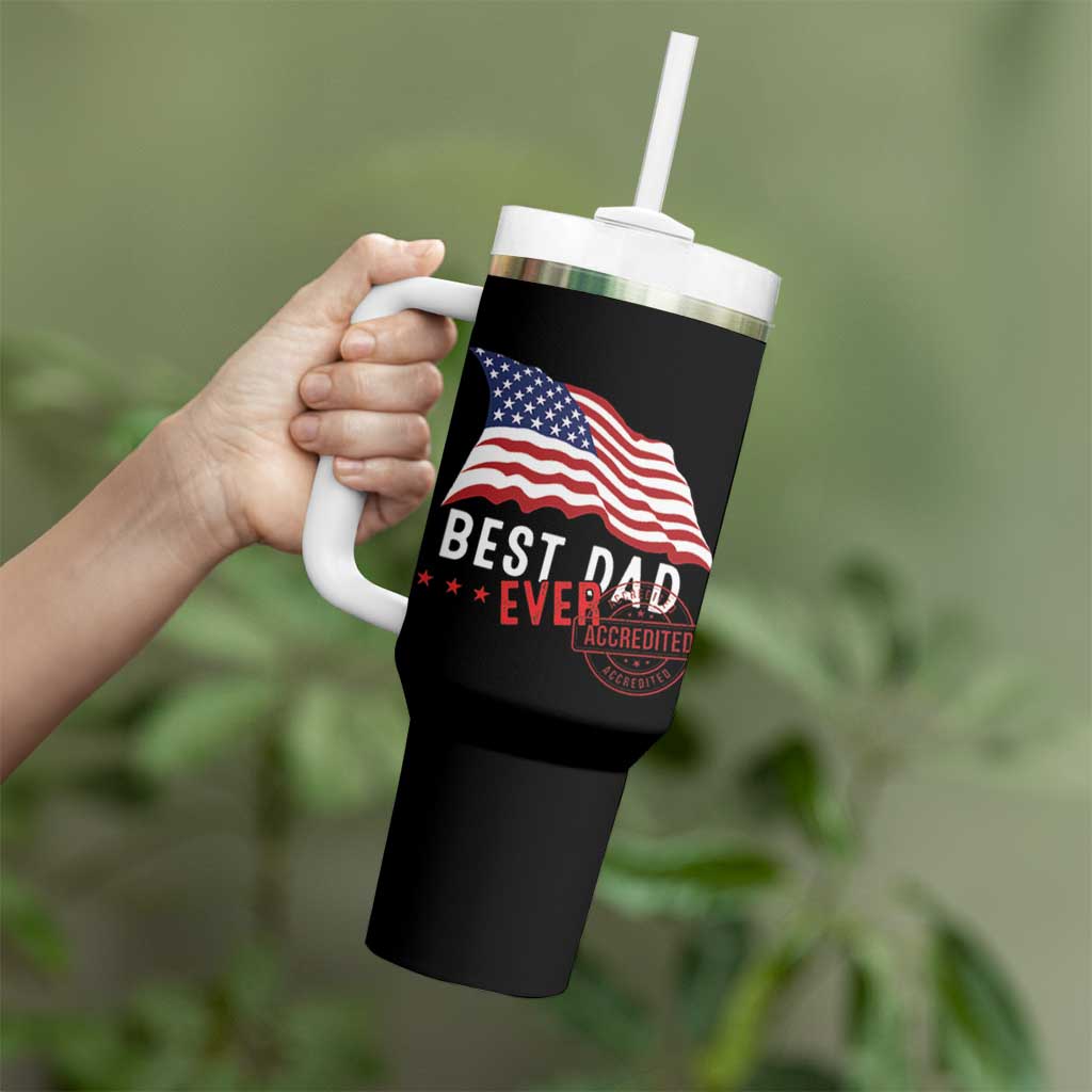 Dad Tumbler With Handle Best Dad Ever Gifts For Fathers Day American Flag