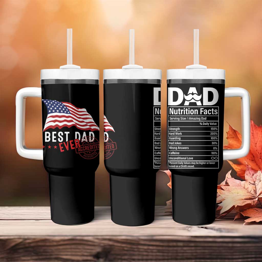 Dad Tumbler With Handle Best Dad Ever Gifts For Fathers Day American Flag