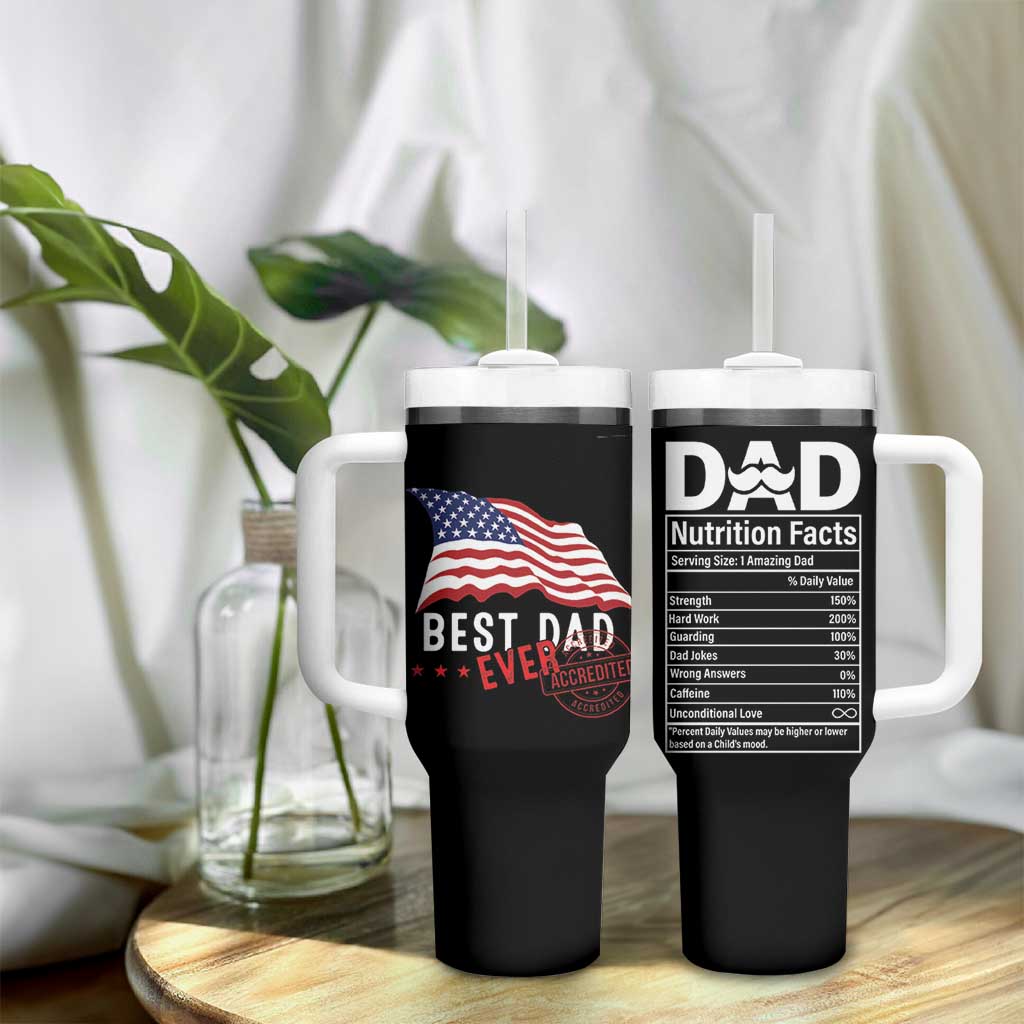 Dad Tumbler With Handle Best Dad Ever Gifts For Fathers Day American Flag