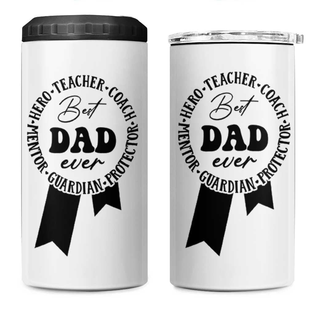 Best Dad 4 in 1 Can Cooler Tumbler Gifts for Dad from Daughter Son Kids Present for Fathers Day