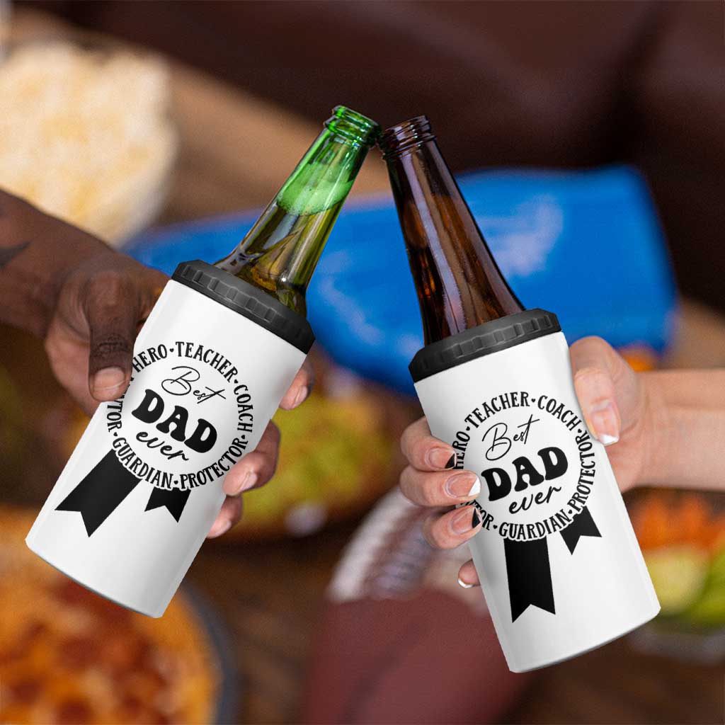 Best Dad 4 in 1 Can Cooler Tumbler Gifts for Dad from Daughter Son Kids Present for Fathers Day